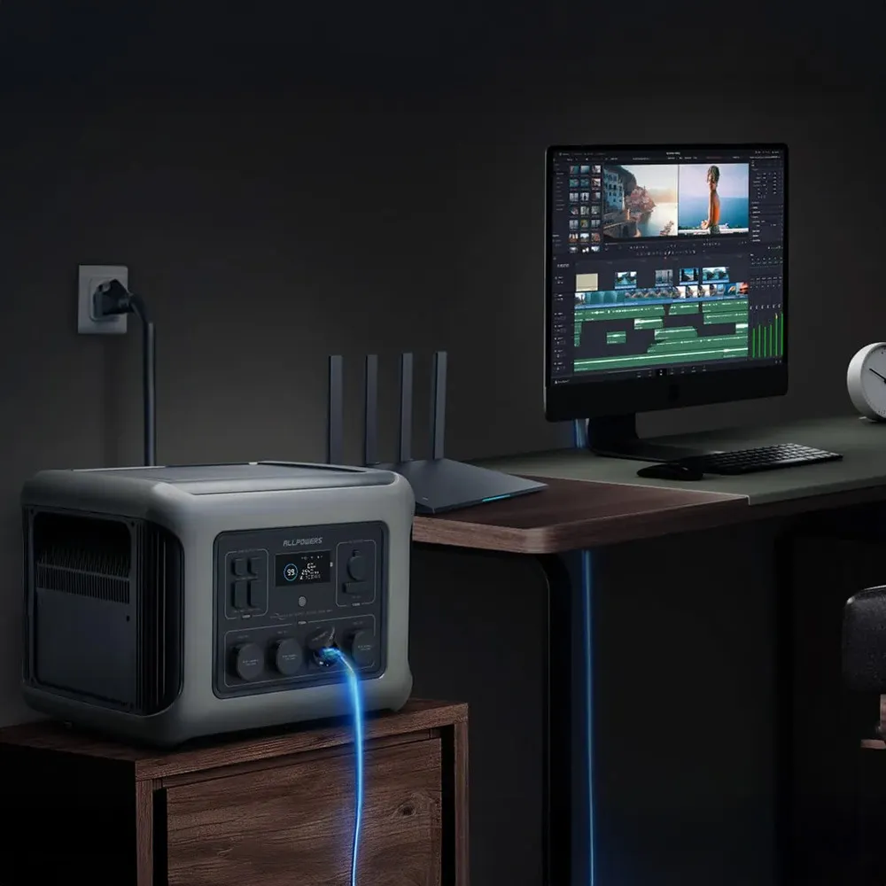 Przenośna Stacja Zasilania Magazyn Energii BMS LIFEPO4 ALLPOWERS R2500