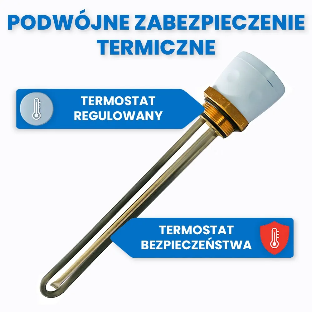 Grzałka do Bojlera 1500W z Termostatem SELFA GJTi 230V 6/4” Incoloy