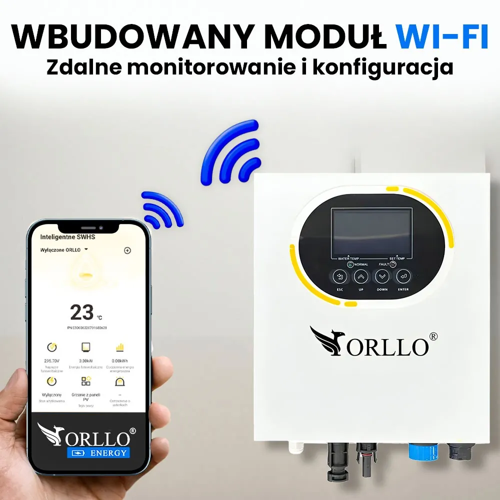 Przetwornica Solarna do Grzania Wody i Bojlera Inwerter ORLLO BOOST 4KW BYPASS