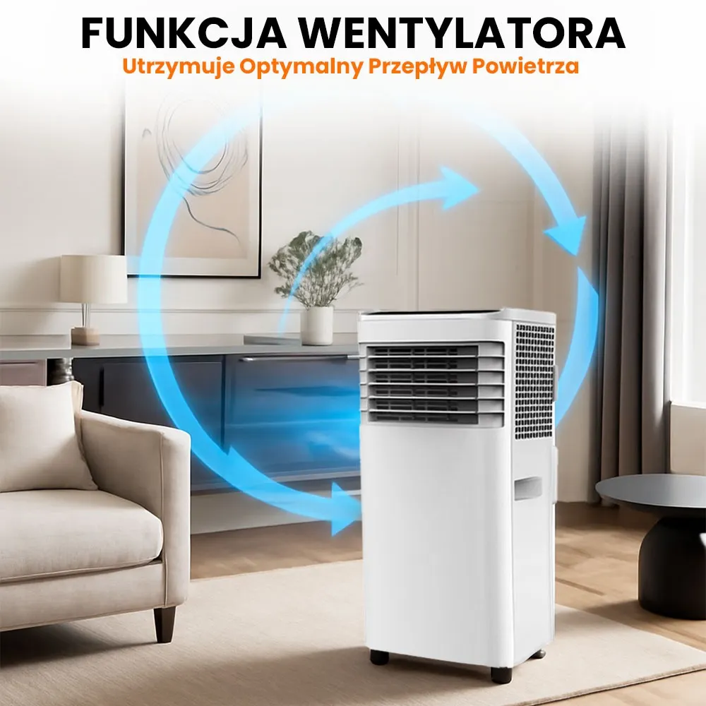 Klimatyzator Ogrzewacz Przenośny Domowy 2kW WiFi Bluetooth 4w1 SKY-1A
