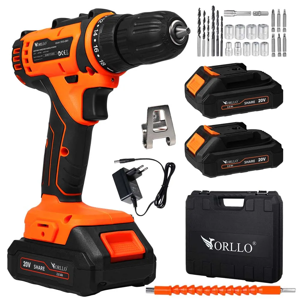 Wiertarko Wkrętarka Akumulatorowa z Walizką ORLLO