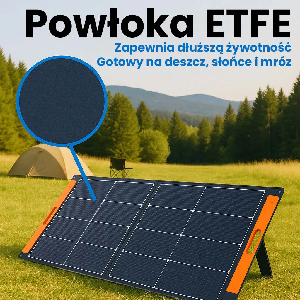 Panel Fotowoltaiczny Słoneczny Składany Przenośny ETFE ORLLO 100W