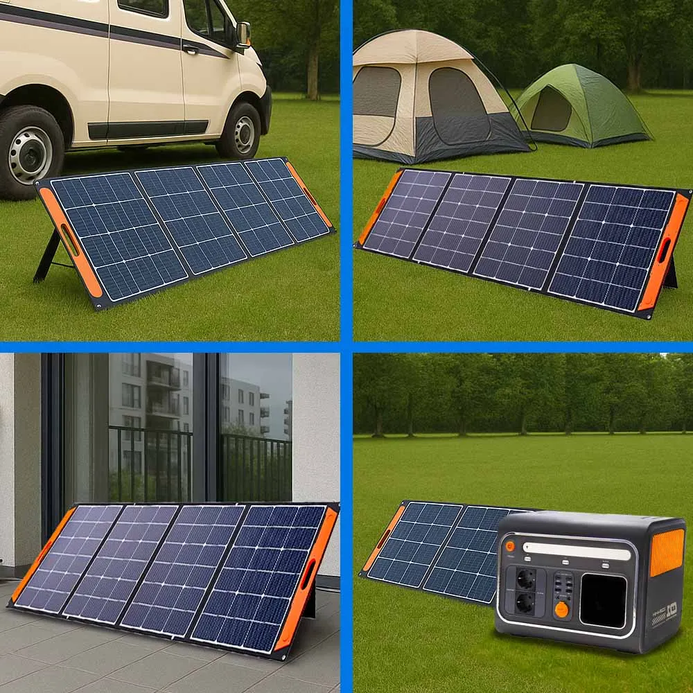 Przenośna Stacja Zasilania Magazyn Energii LIFEPO4 ORLLO 1200W/1500W ECO z Panelem Solarnym Składanym 200W