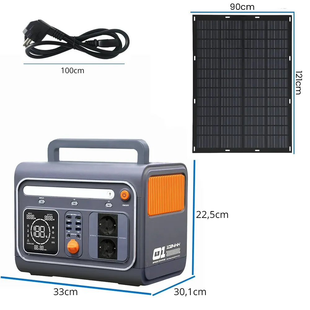 Fotowoltaika Balkonowa Zestaw Fotowoltaiczny na Balkon Stacja Zasilania Panel Elastyczny 200W