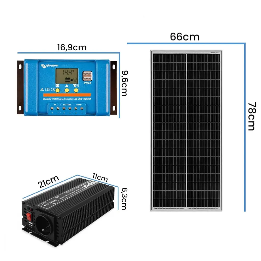 Off Grid Zestaw Fotowoltaiczny Magazyn Energii Przetwornica Panel Fotowoltaiczny 90W