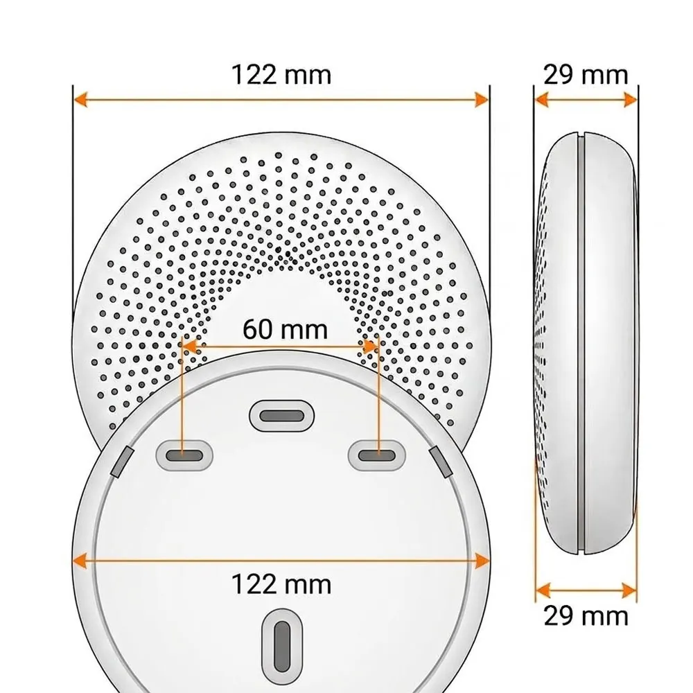 Czujnik dymu i czadu tlenku węgla Wi-Fi ORLLO CS11W