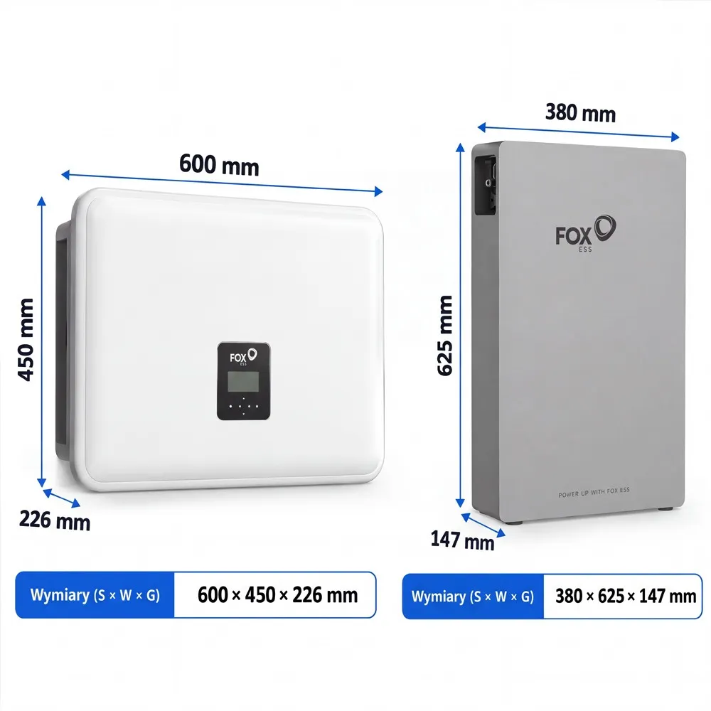 Zestaw Magazyn Energii 10,36kWh LiFePO4 Inwerter Hybrydowy FoxESS 5kW Zeronest
