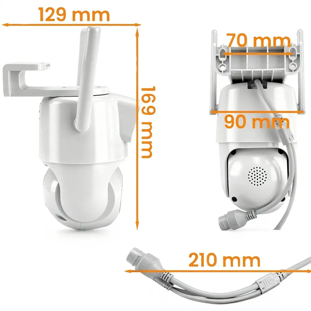 Kamera Zewnętrzna WiFi 4K AI Obrotowa LED ORLLO TZ19 DUAL