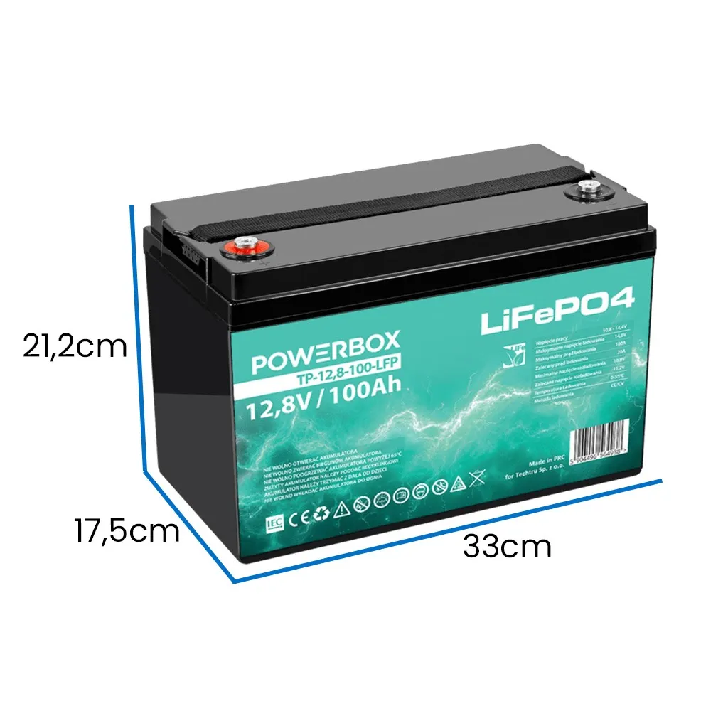 Akumulator Magazyn Energii LiFePO4 12,8V 100Ah 1280Wh POWERBOX BMS