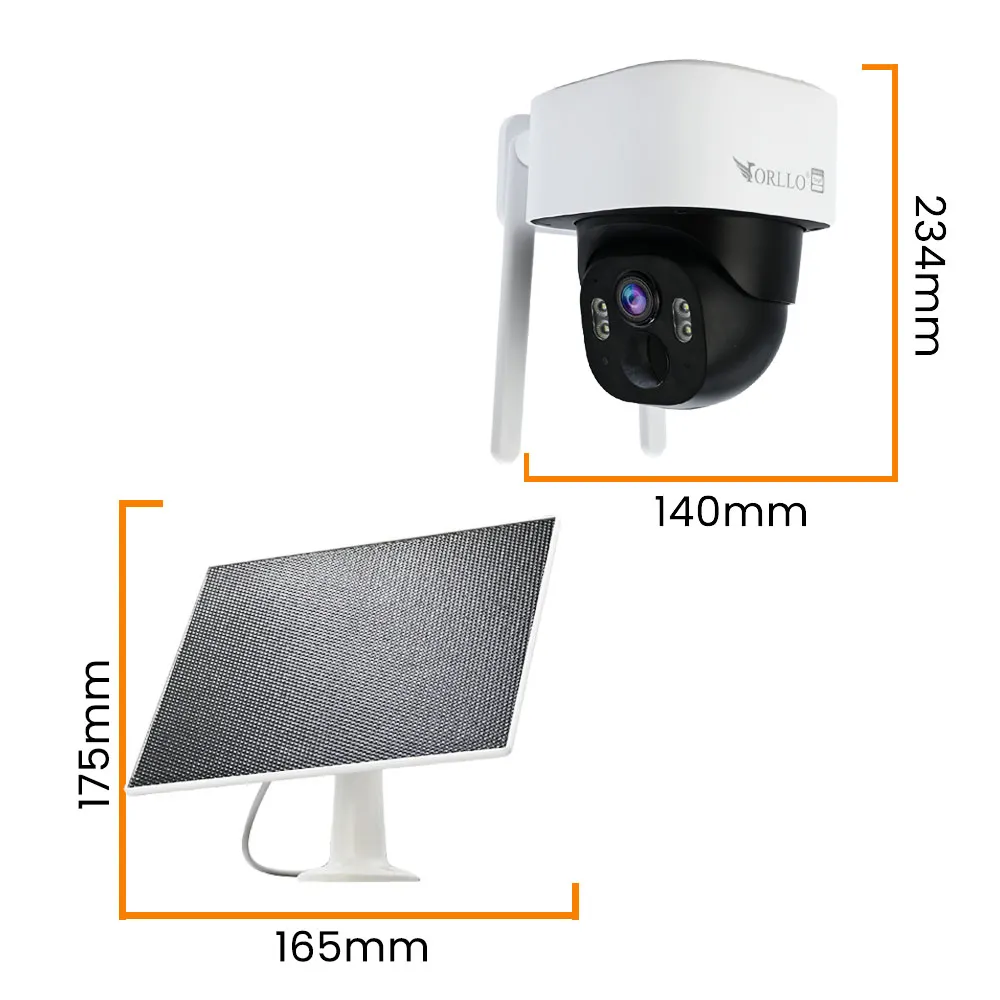 Kamera Zewnętrzna Solarna 4G LTE ORLLO TZ1 Cloud SIM OUTLET IDEALNY