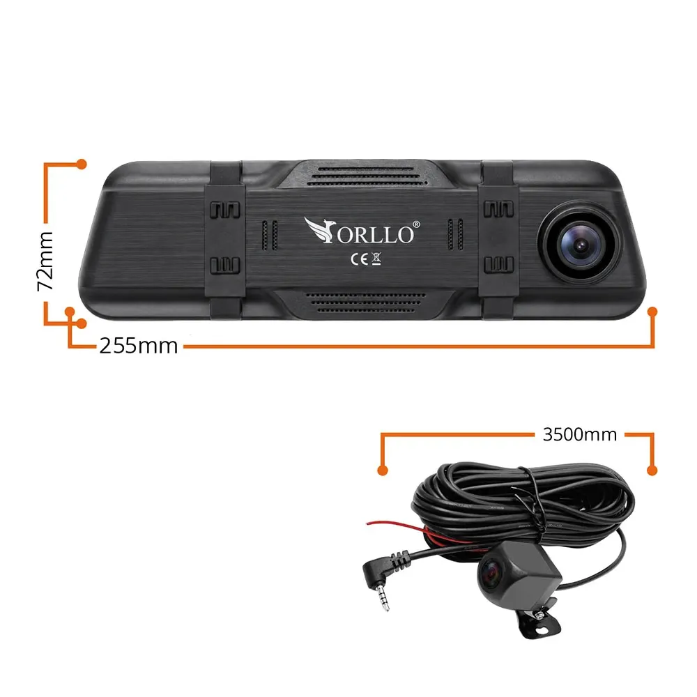 Kamera Samochodowa 4K GPS Przód / Tył Android Auto WiFi ORLLO AUTOPLAY PRO