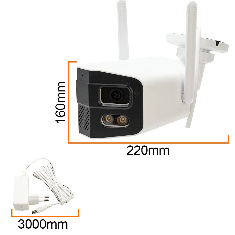 Kamera Zewnętrzna WiFi IP Panoramiczna Szerokokątna 4Mpx ORLLO TZ9 OUTLET IDEALNY