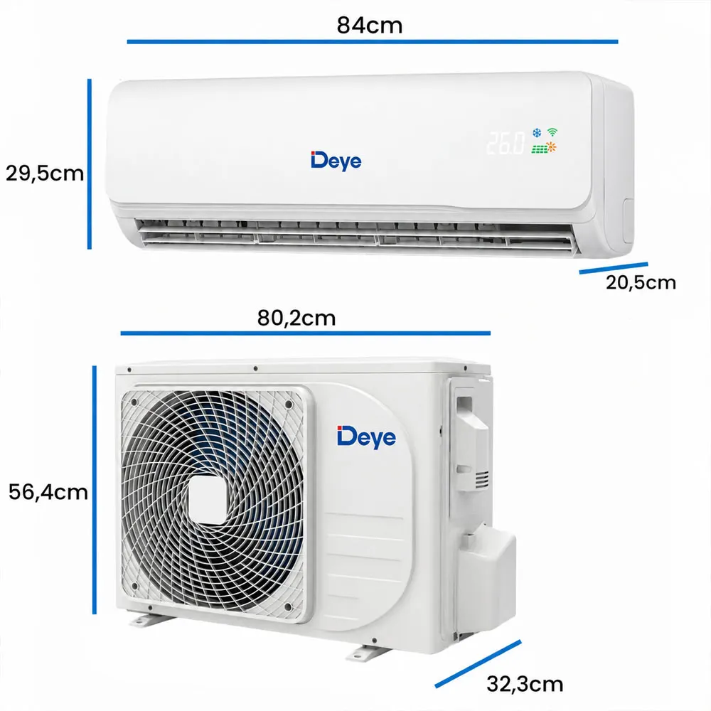 Klimatyzator Solarny Hybrydowy 3,5kW 12000 BTU WiFi MPPT PV