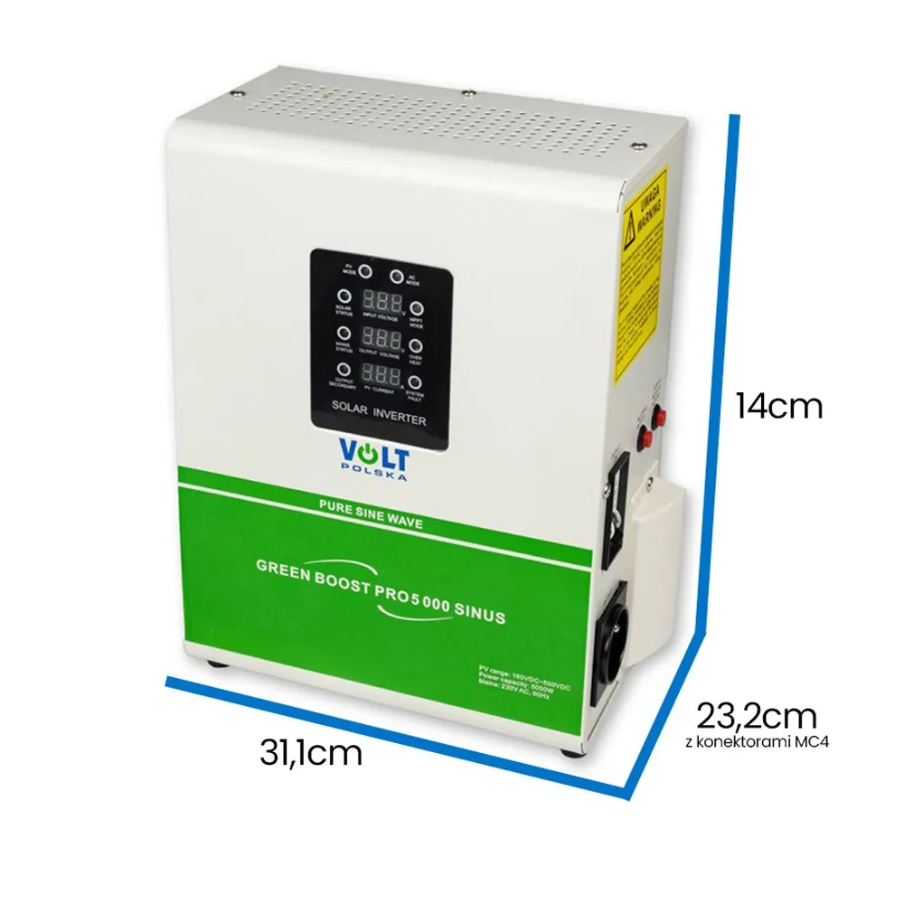 Przetwornica Solarna do Grzania Wody Volt Green Boost PRO 5000 SINUS BYPASS MPPT