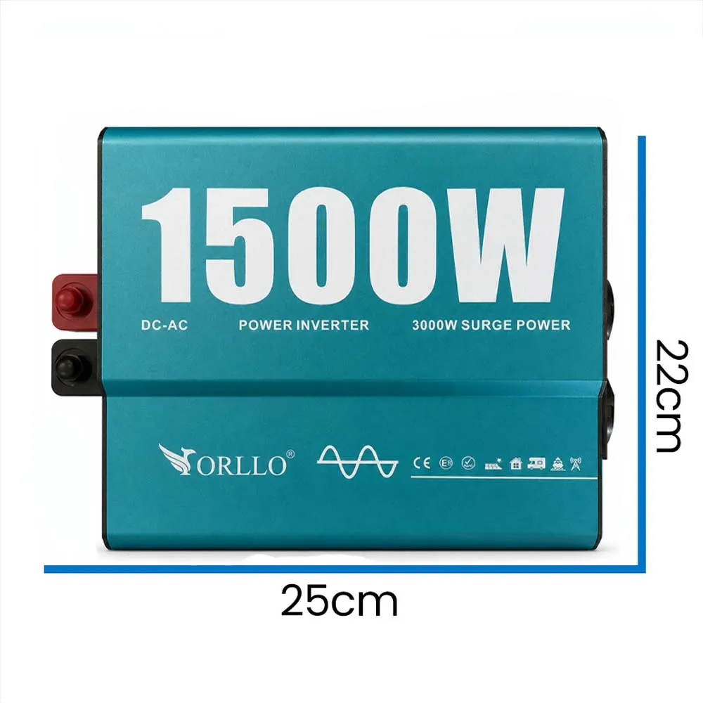 Przetwornica Napięcia ORLLO 12V 230V 1500W 3000W DC/AC Czysty Sinus