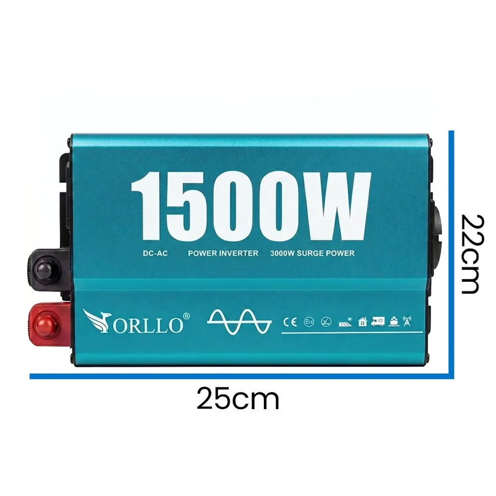 Przetwornica Napięcia ORLLO 12V 230V 1500W 3000W DC/AC Czysty Sinus