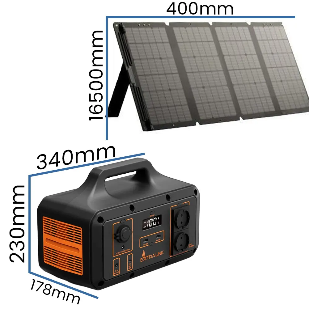 OFF GRID Stacja Zasilania Przenośny Magazyn Energii z Panelem Solarnym EXTRALINK