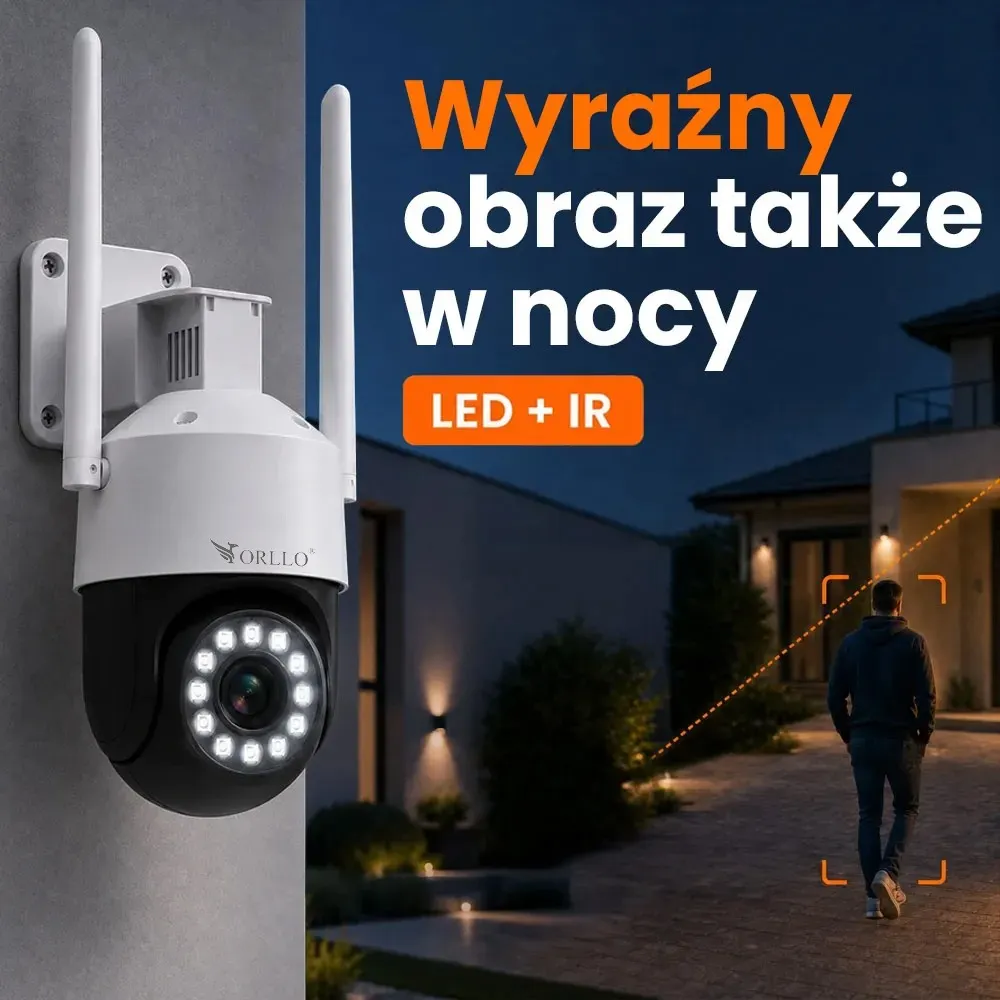 Kamera Zewnętrzna 4K 8MPx Obrotowa WIFI i SIM 4G ORLLO TZ11