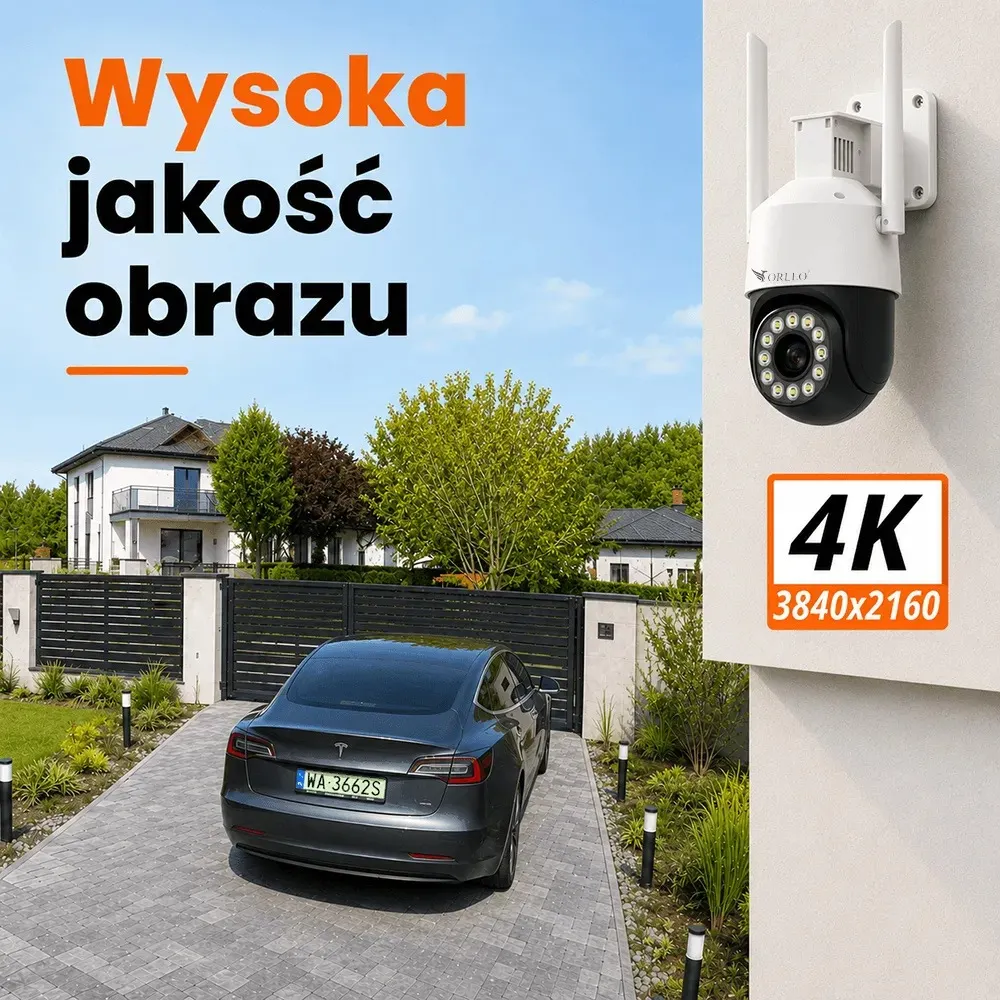 Kamera Zewnętrzna 4K 8MPx Obrotowa WIFI i SIM 4G ORLLO TZ11