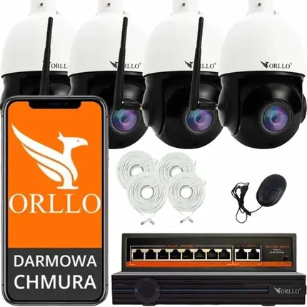 Kamera Bezprzewodowa WiFi IP Obrotowa 4Mpx Zoom Optyczny x18 5x ZOOM Cyfrowy Monitoring Bezprzewodowy Darmowa Chmura na Miesiąc orllo.pl