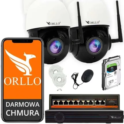 Kamera Bezprzewodowa WiFi IP Obrotowa 4Mpx Zoom Optyczny x18 5x ZOOM Cyfrowy Monitoring Bezprzewodowy Darmowa Chmura na Miesiąc orllo.pl