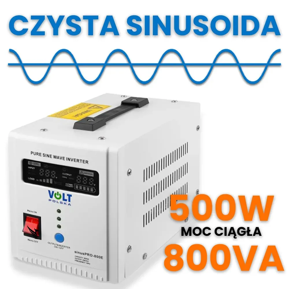 Zasilacz Awaryjny Volt Sinus Pro 800E UPS Magazyn Energii Akumulator 100Ah VRLA