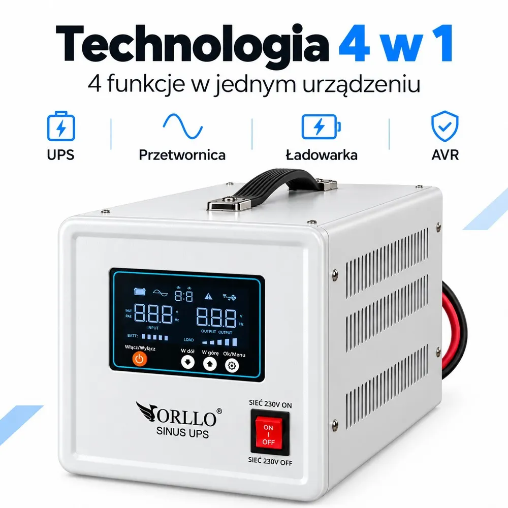Zasilacz Awaryjny Zasilanie Awaryjne Przetwornica ORLLO SINUS UPS 1500VA AVR