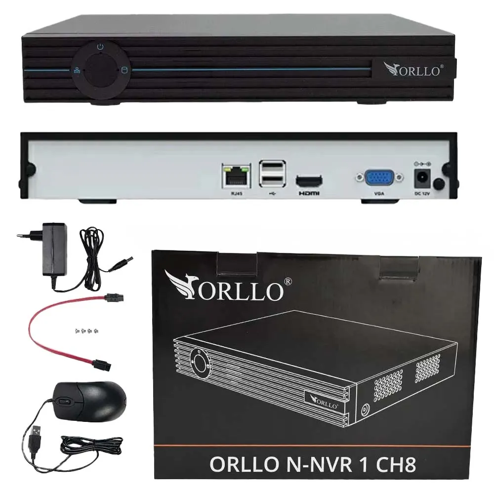 Rejestrator do Kamer Nagrywarka ORLLO N-NVR 1 CH8