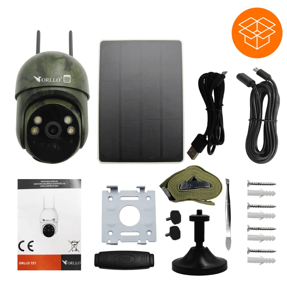 Kamera Bezprzewodowa Obrotowa z Panelem Solarnym ORLLO TZ1 MORO