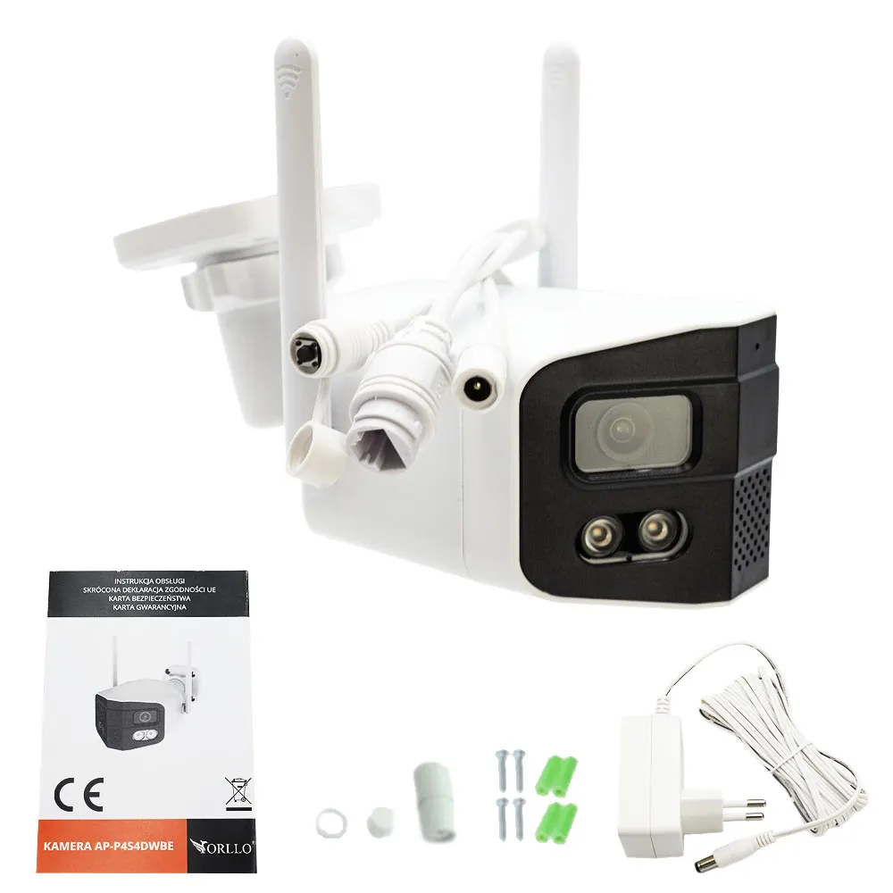 Kamera Zewnętrzna WiFi IP Panoramiczna Szerokokątna 4Mpx ORLLO TZ9 OUTLET IDEALNY