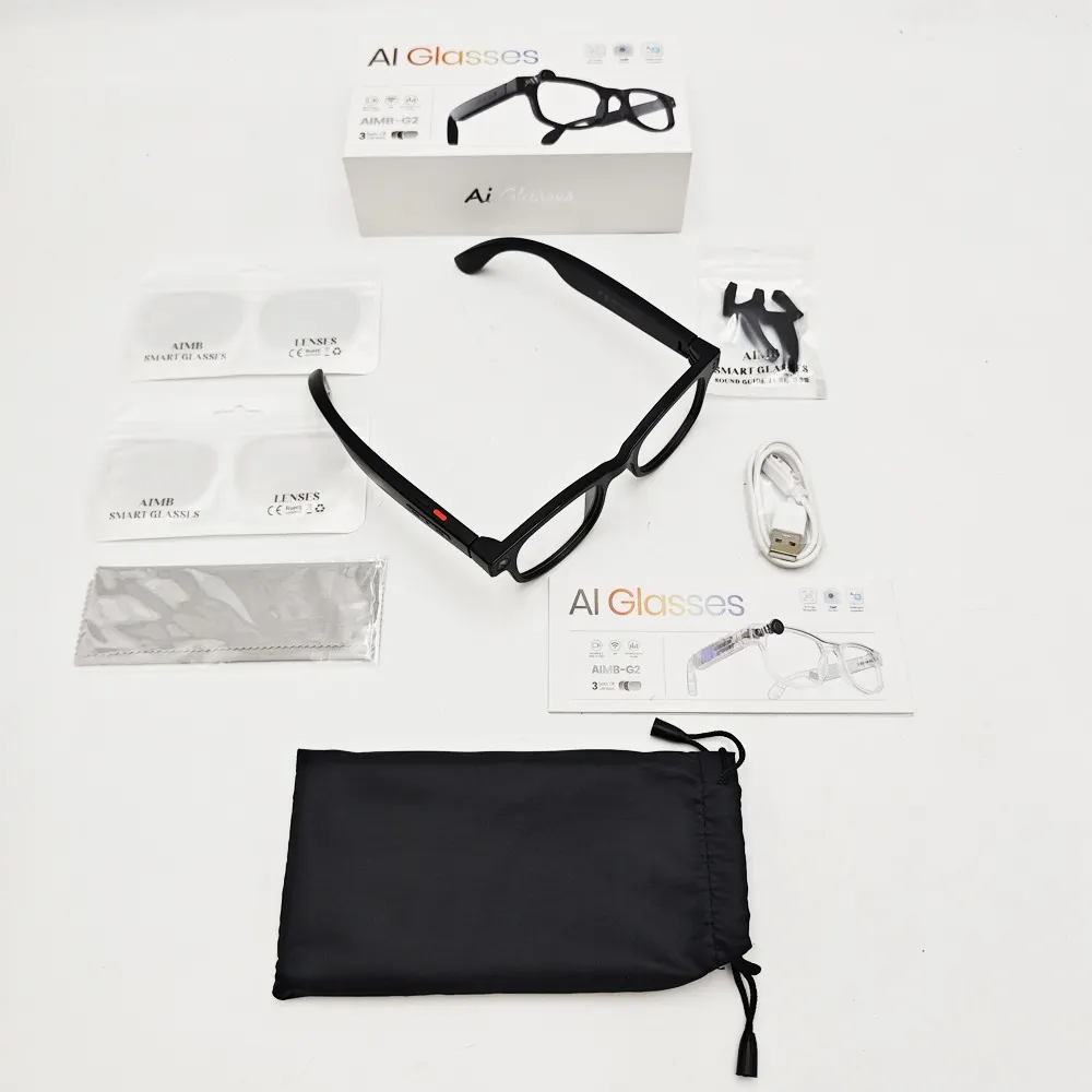 Inteligentne okulary AI Glasses AIMB-G2 z asystentem ChatGPT i kamerą 8 MP