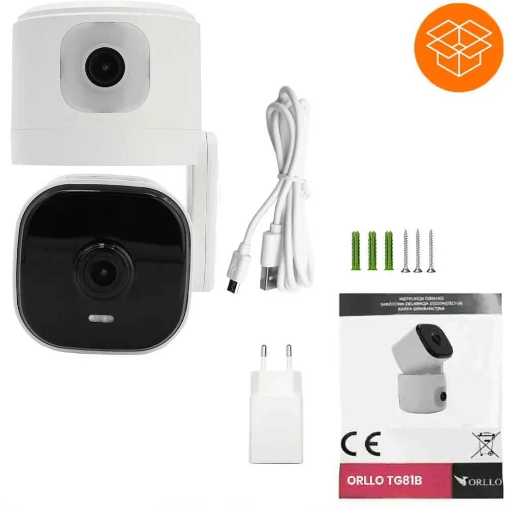 Kamera Wewnętrzna Obrotowa WiFi 2 Obiektywy 2,5K ORLLO TG81B DUAL