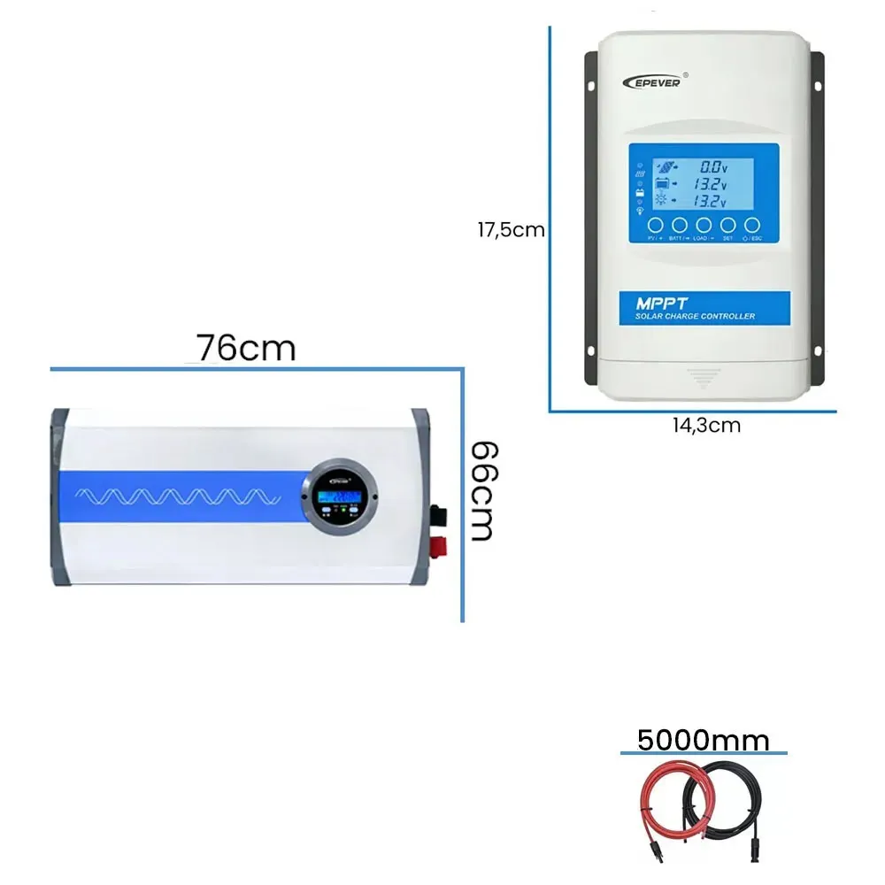 Off Grid Zestaw Fotowoltaiczny na Działkę 100Ah 500W do Samodzielnego Montażu