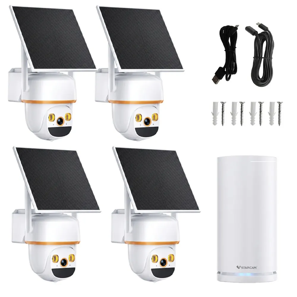 Zestaw do Monitoringu Solarny WiFi 4 Kamery 3MP Obrotowe NVR
