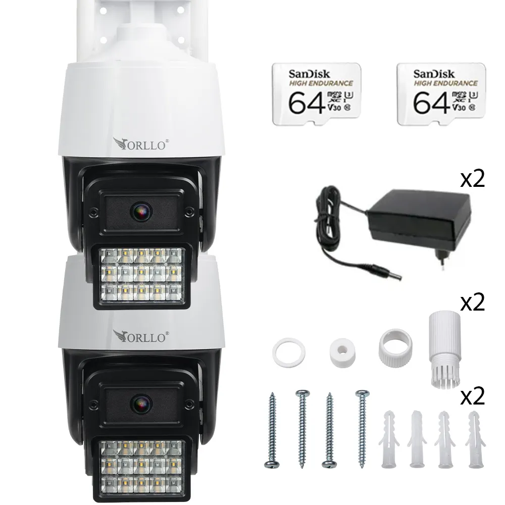 Zestaw Kamera WiFi IP Zewnętrznych Obrotowych 4Mpx ORLLO N1
