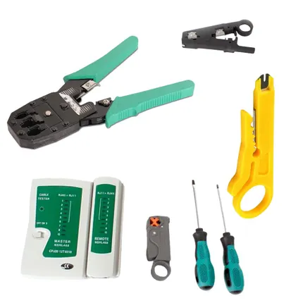 Zestaw Zaciskacz Wtyków Rj-45, Tester Sieciowy, Ściągacz