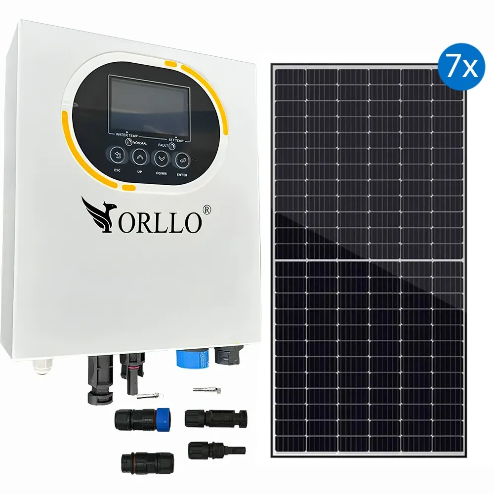 Zestaw Solarny do Grzania Wody Przetwornica Solarna ORLLO BOOST BYPASS 7 Paneli Fotowoltaicznych 3KW