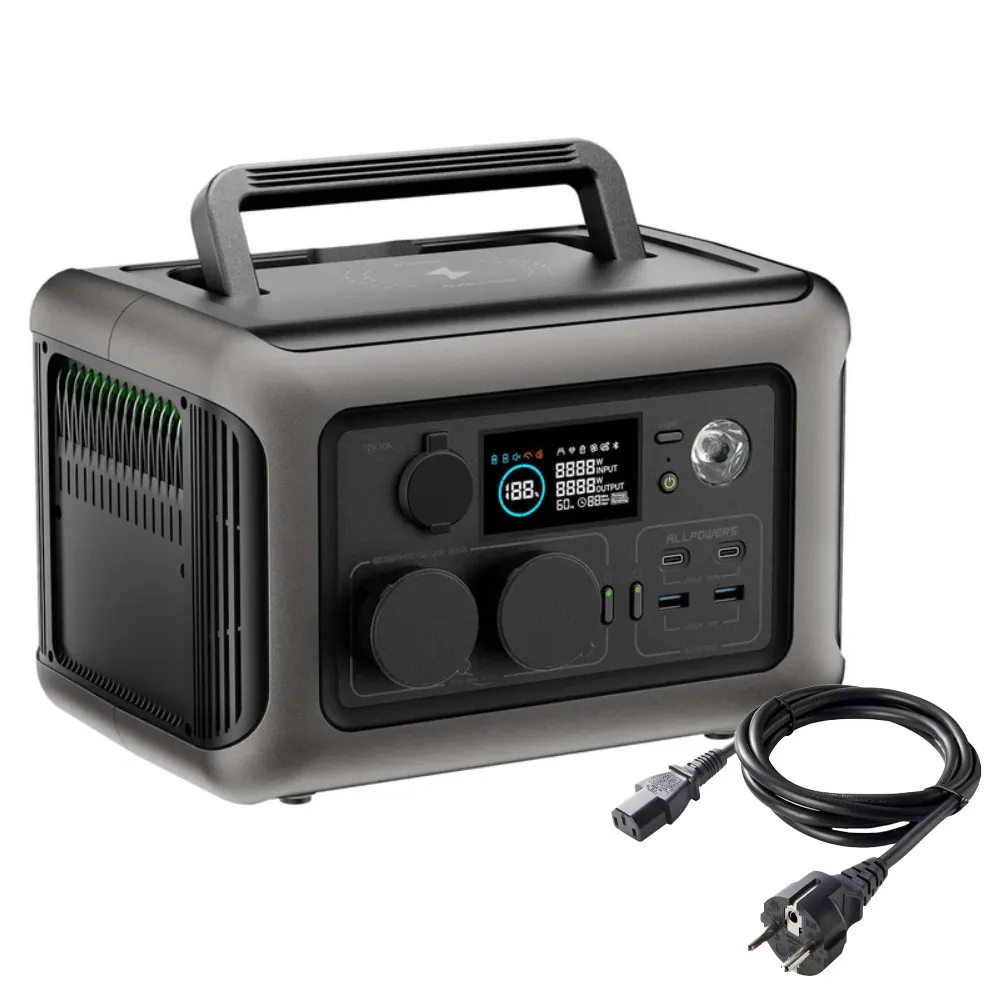 Przenośna Stacja Zasilania Magazyn Energii BMS LIFEPO4 ALLPOWERS R600 OUTLET IDEALNY