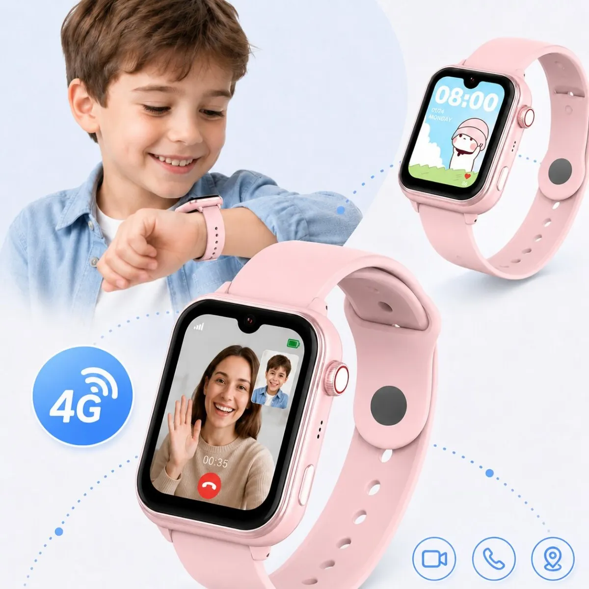 Smartwatch zegarek dla dzieci z GPS 4G ORLLO SMARTIE 