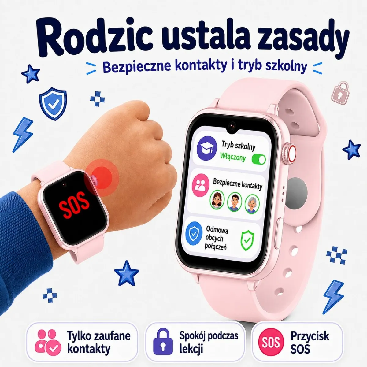 Smartwatch zegarek dla dzieci z GPS 4G ORLLO SMARTIE