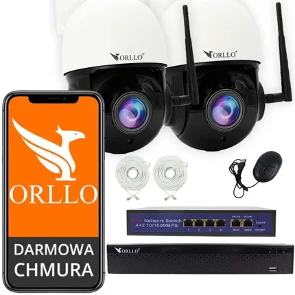 Kamera Bezprzewodowa WiFi IP Obrotowa 4Mpx Zoom Optyczny x18 5x ZOOM Cyfrowy Monitoring Bezprzewodowy Darmowa Chmura na Miesiąc orllo.pl