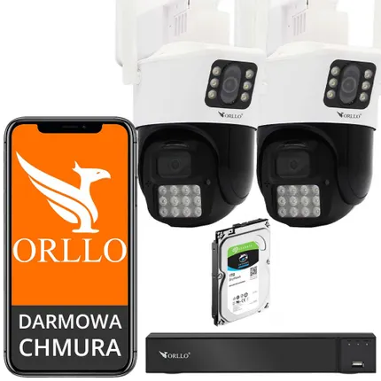 Zestaw kamer do monitoringu zewnętrzne wifi ip 2 obiektywy orllo.pl