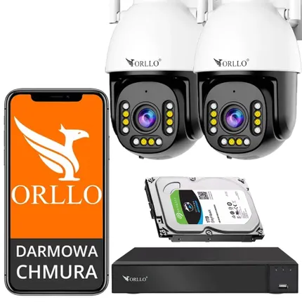 Kamera WiFi IP Zewnętrzna Obrotowa Zoom x10 ORLLO Z9 PRO LED IR Najlepsza kamera na działkę do domu na podwórko Jaką kamerę wifi wybrać na działkę Tryb Nocny Night Color 4Mpx UltraHD Kamera z chmurą Kamera z zapisem na karcie monitoring domu orllo.pl