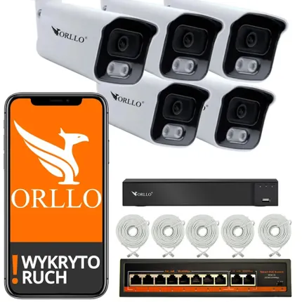 zestaw kamer poe ip z nagrywarką switch do monitoringu domu orllo.pl