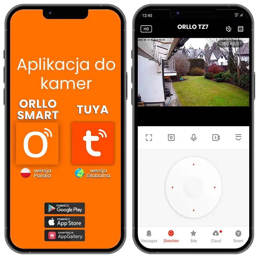 Zestaw 4 Kamer Kopułkowych Zewnętrznych Obrotowych NVR SWITCH PoE ORLLO TZ7