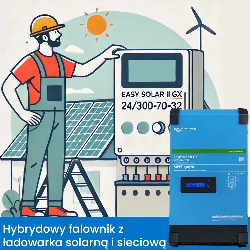 Zestaw Fotowoltaiczny Off Grid Bank Energii do Domu 4 Panele Słoneczne Akumulator