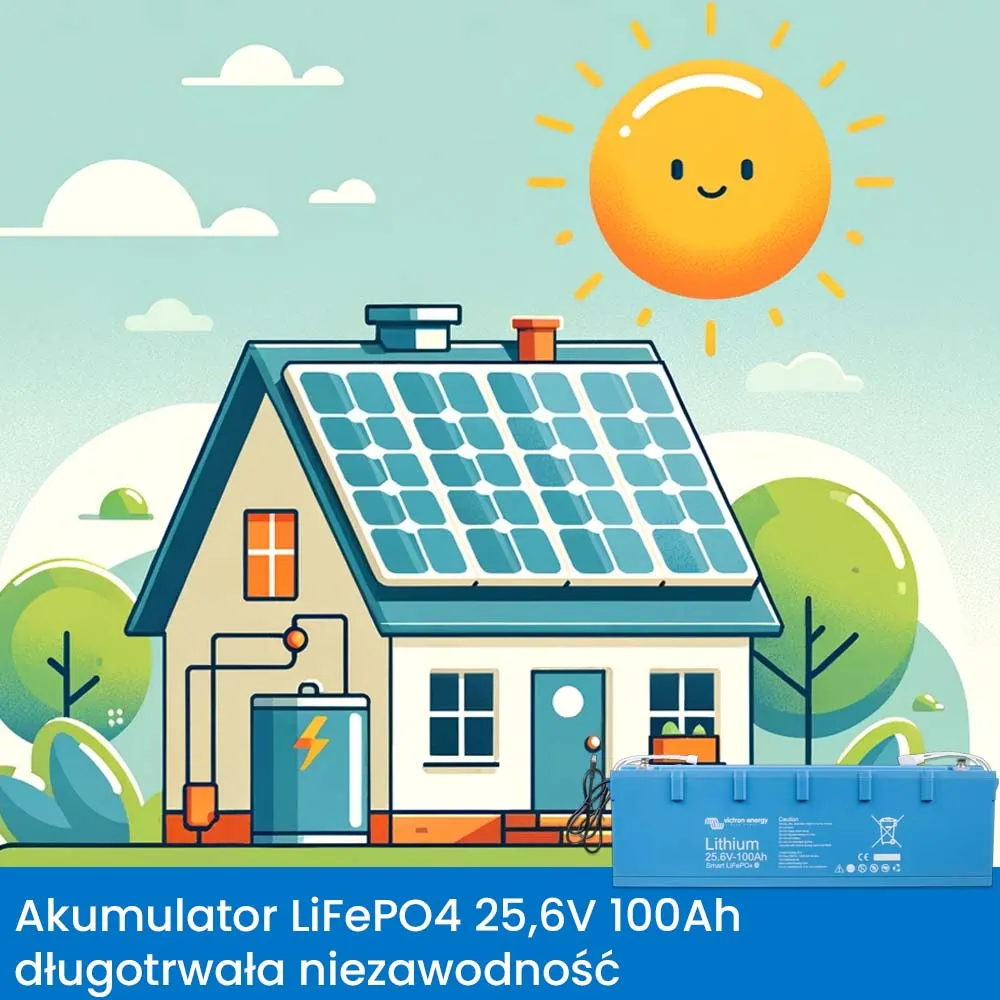 Off Grid Zestaw Fotowoltaiczny Bank Energii do Domu 4 Panele Słoneczne Akumulator Victron