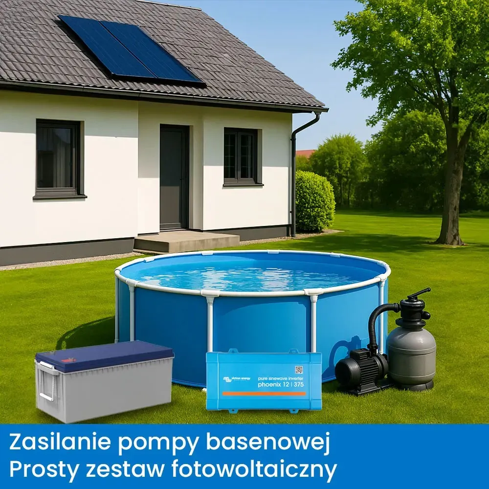 Zestaw Solarny do Pompy Basenowej Piaskowej INTEX 250W Panele Fotowoltaiczne Akumulator Przetwornica