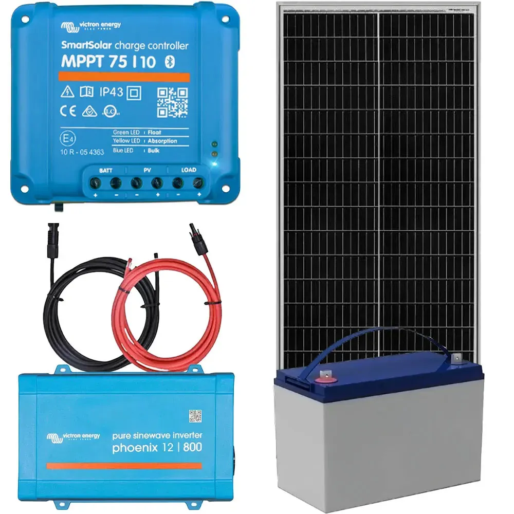Off Grid Zestaw Fotowoltaiczny Magazyn Energii Przetwornica Panel Solarny Victron 100Ah