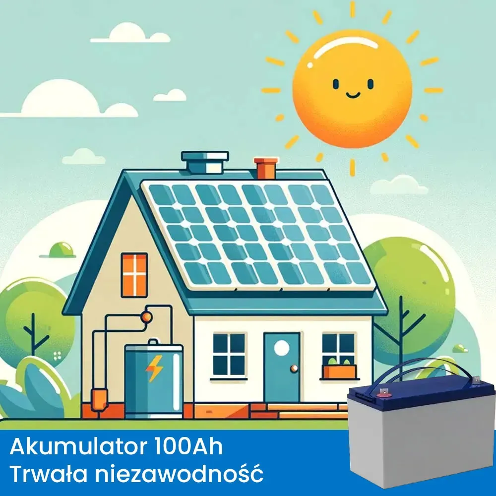 Off Grid Zestaw Fotowoltaiczny na Działkę 100Ah 500W do Samodzielnego Montażu